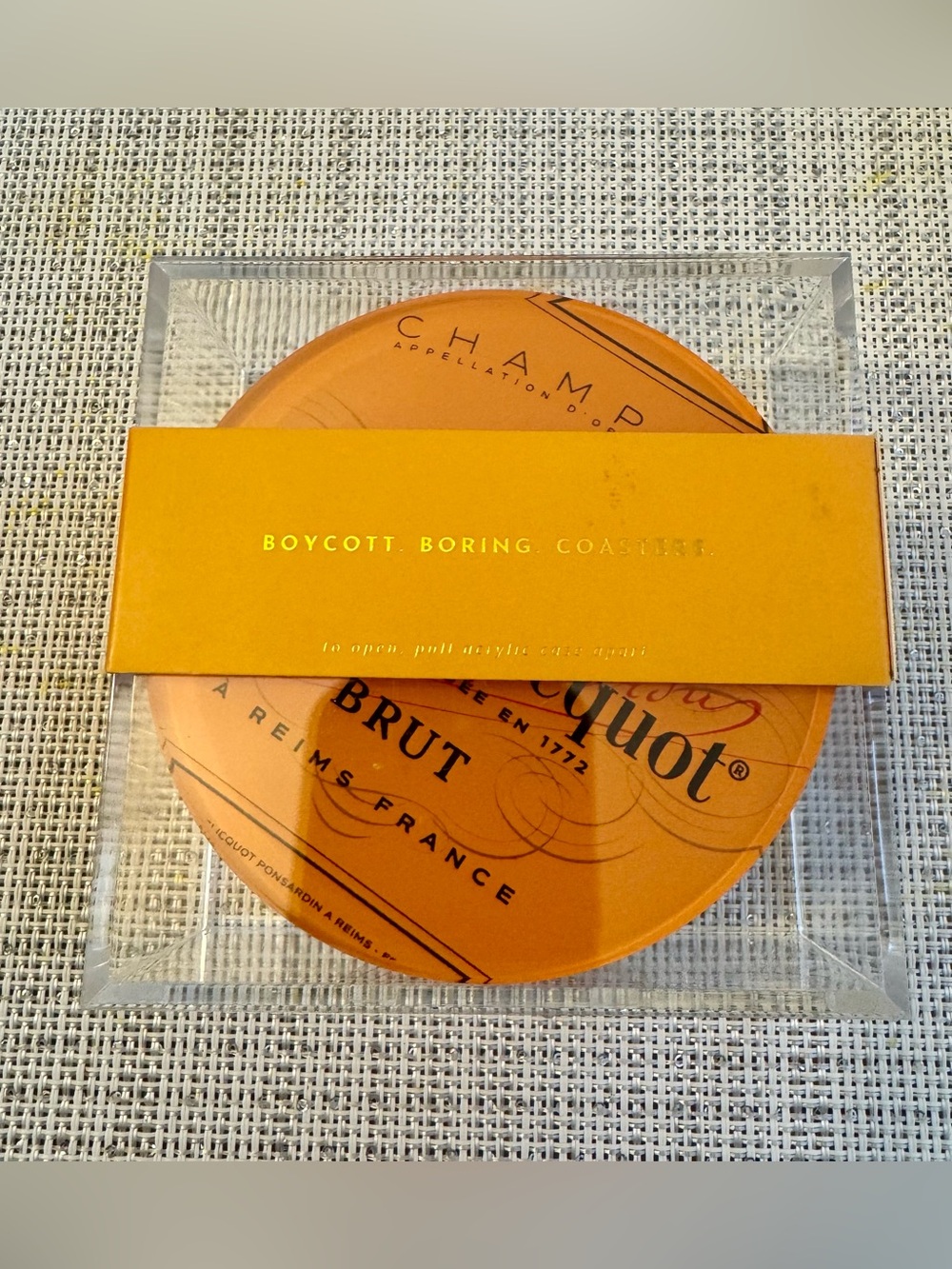 Pop The Bubbly Coasters- Set of 4. Pop The Bubbly Coasters bring instant celebra - Picture 10 of 12